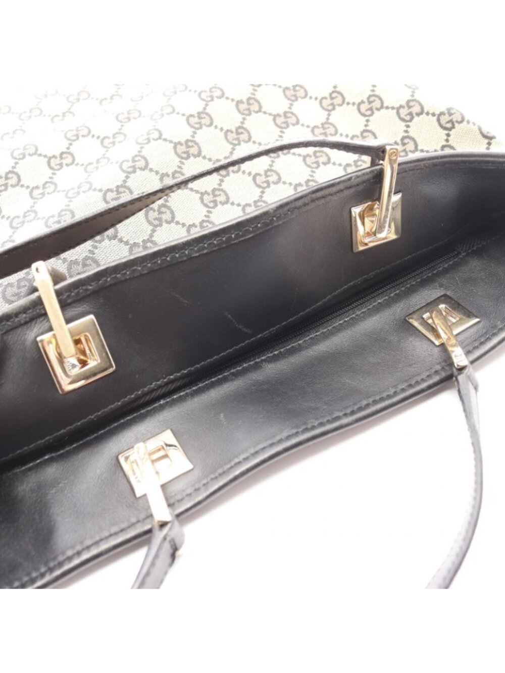 Gucci Tote GG Canvas 002 Beige Black - Picture 7 of 15
